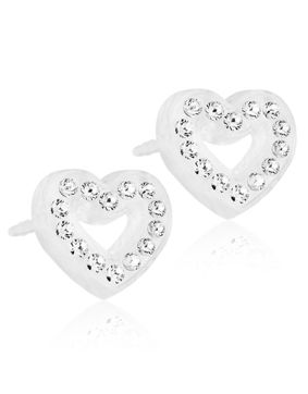Blomdahl Brilliance Heart Hollow Crystal earrings 10mm