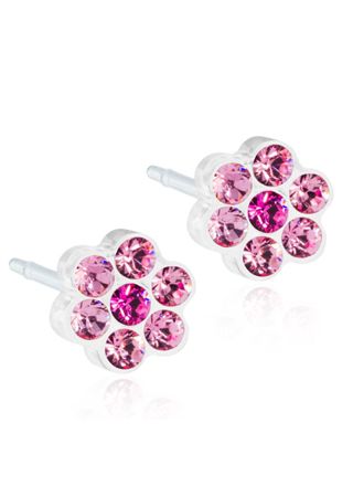 Blomdahl Daisy Light Rose/Rose earrings 5 mm