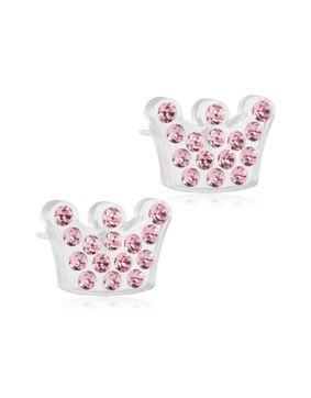 Blomdahl Brilliance Princess Light Rose earrings 9 mm