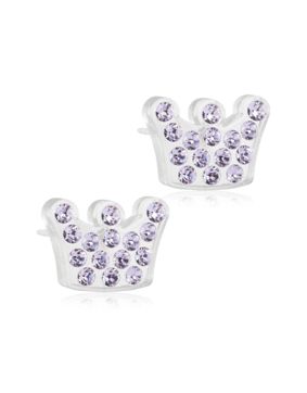 Blomdahl Brilliance Princess Violet earrings 9 mm