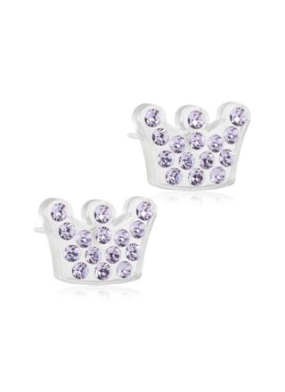 Blomdahl Brilliance Princess Violet earrings 9 mm
