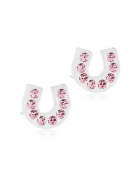 Blomdahl Brilliance Horseshoe Light Rose earrings 7 mm