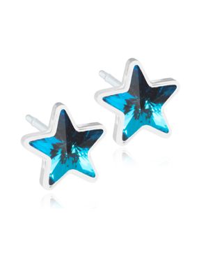 Blomdahl Star Aquamarine earrings 6mm