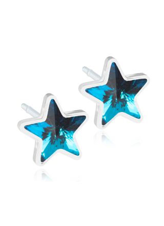 Blomdahl Star Aquamarine earrings 6mm