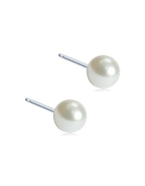 Blomdahl EJ NT Pearl 4 mm White pearl earrings 15-1231-59