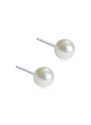 Blomdahl EJ NT Pearl 4 mm White pearl earrings 15-1231-59