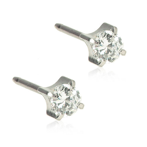 Blomdahl Tiffany White earrings 4mm