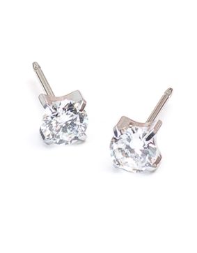 Blomdahl Tiffany White earrings 5mm 15-1404-30