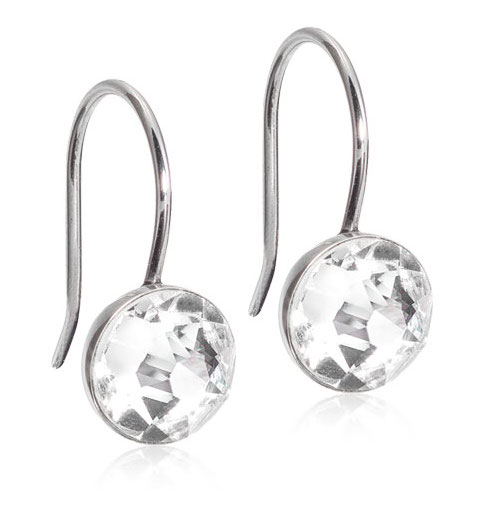 Blomdahl Pendant Bezel Crystal earrings 8 mm