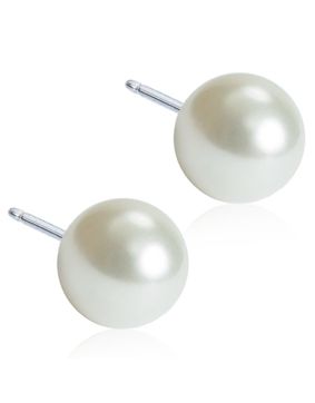 Blomdahl Pearl White earrings 8 mm