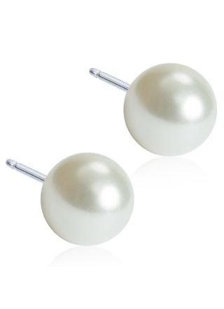 Blomdahl Pearl White earrings 8 mm