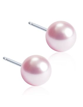 Blomdahl Pearl Light Rose earrings 6 mm