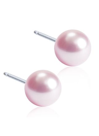 Blomdahl Pearl Light Rose earrings 6 mm