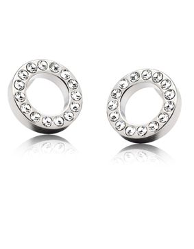 Blomdahl Brilliance Puck Hollow Crystal earrings 10 mm