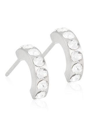 Blomdahl Pendant Brilliance Curved Crystal earrings 10 mm