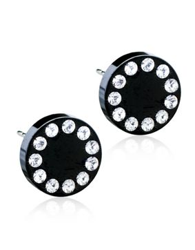 Blomdahl Brilliance Puck Crystal earrings 8mm