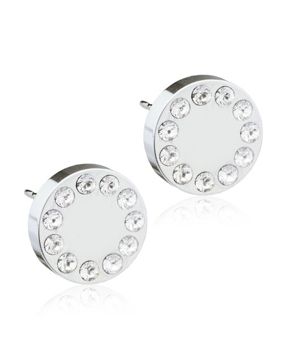 Blomdahl Brilliance Puck Crystal earrings  8mm