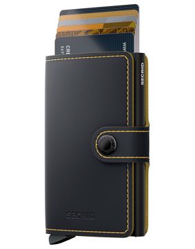 Secrid Miniwallet Matte Black & Ochre