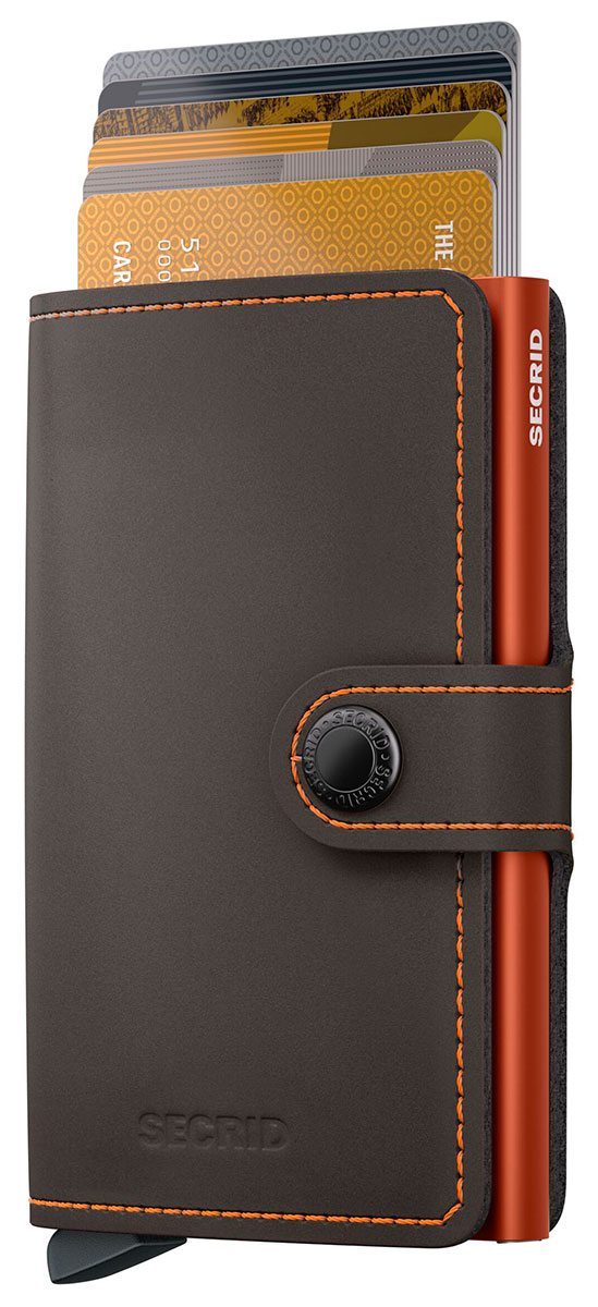 Secrid Miniwallet Matte Truffle & Orange