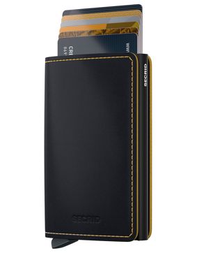 Secrid Slimwallet Matte Black & Ochre
