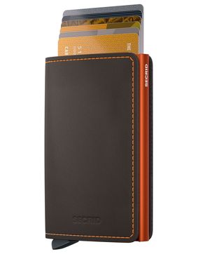 Secrid Slimwallet Matte Truffle & Orange