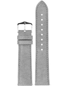 Hirsch Osiris nubuck leather strap gray 034 33 0 30