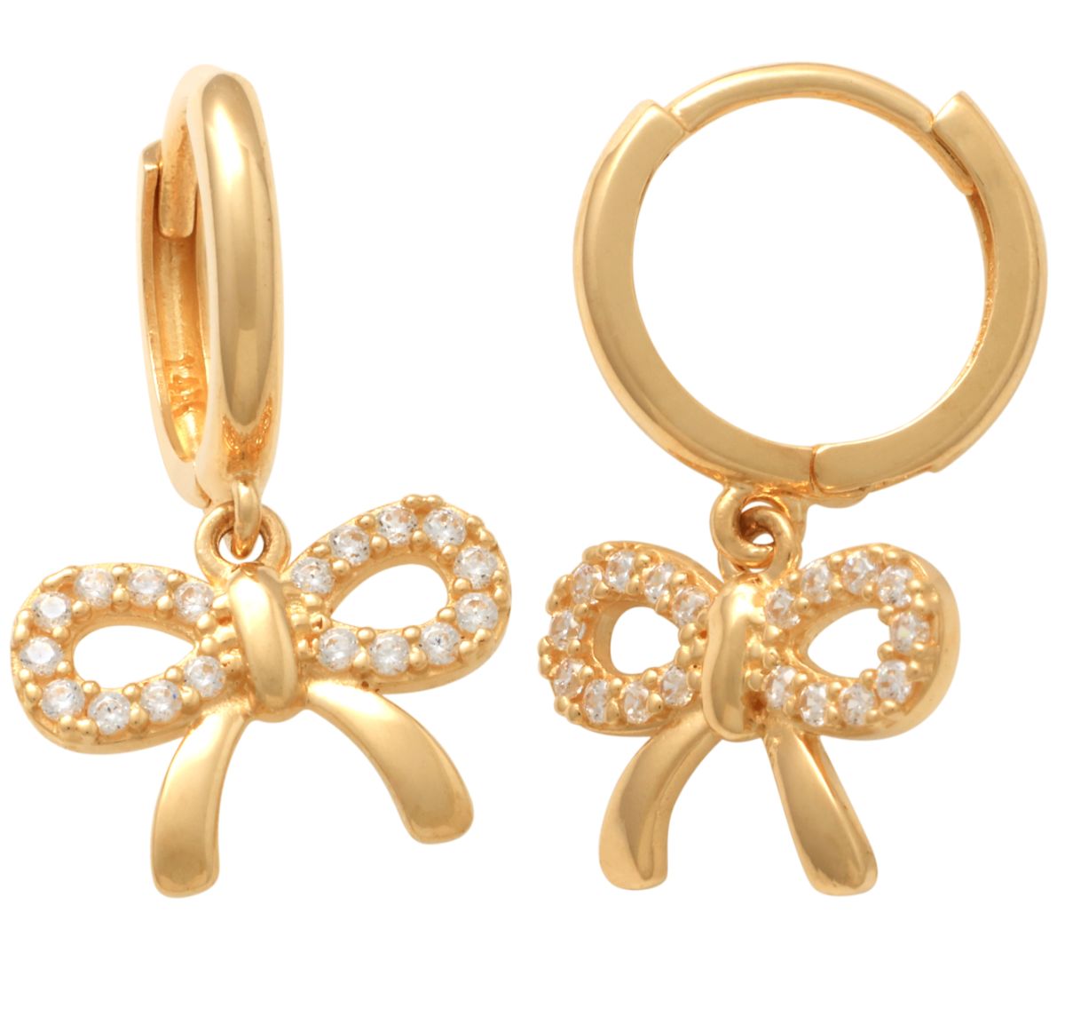 Lykka Symbols bow gold earrings 