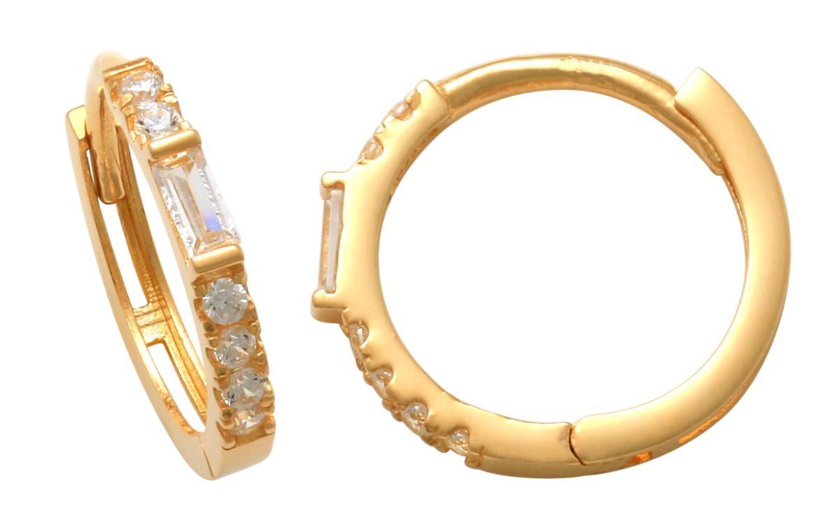 Lykka Casuals cz gold hoops 