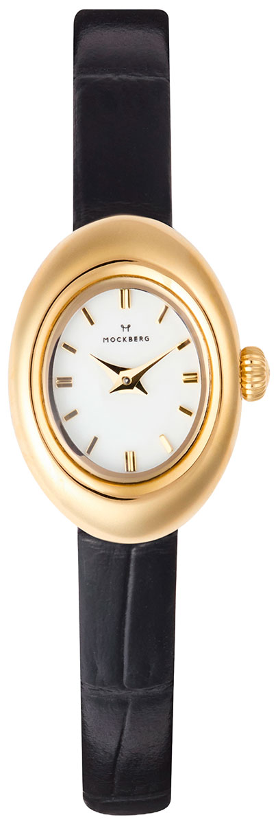 Mockberg Belle Oval Petite Leather Gold watch MB1412