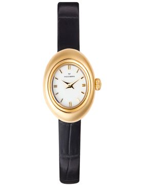 Mockberg Belle Oval Petite Leather Gold watch MB1412