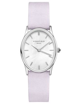 Rosefield The Oval White MOP Lilac Nubuck Silver OWLLS-OV06