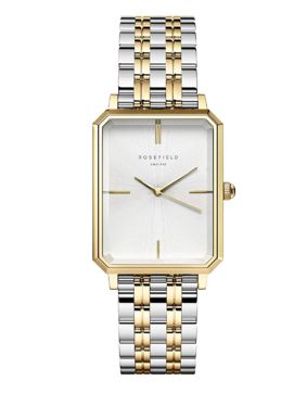 Rosefield The Octagon White Sunray Steel Silver Gold Duotone 23*29mm OWSSSG-O48
