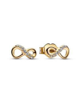 Pandora Moments Sparkling Infinity 14k Gold-plated earrings 268820C01