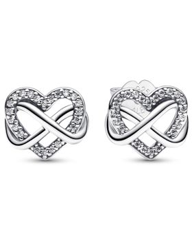 Pandora Moments Sparkling Infinity Heart earrings 292667C01