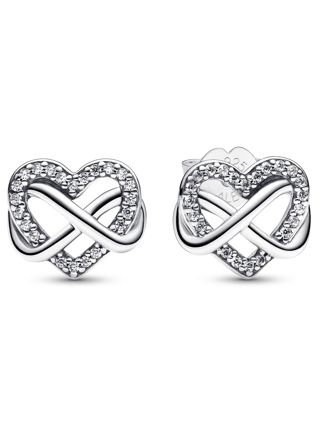 Pandora Moments Sparkling Infinity Heart earrings 292667C01