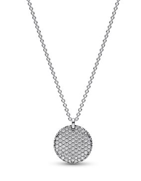 Pandora Timeless Pave Round Sterling silver necklace 392632C01-45