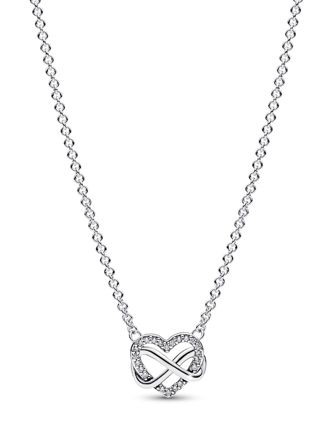 Pandora Moments Sparkling Infinity Heart Sterling silver sydännecklace 392666C01-50