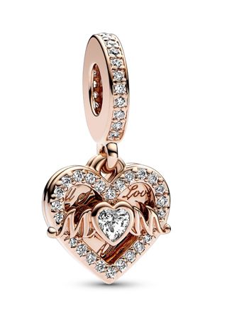 Pandora Moments Heart & Mum 14k Rose gold-plated Charm 789402C01