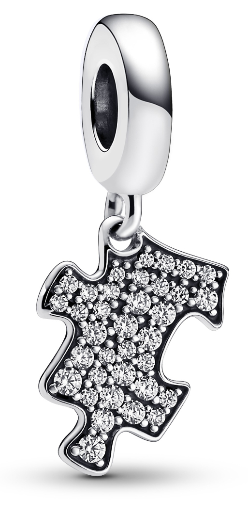 Pandora Moments Puzzle Piece Hearts Splittable Friendship Sterling