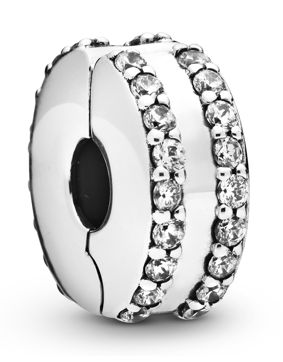 Pandora Timeless Elegance Double lined Pavè clip charm 798422C01