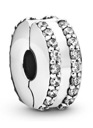 Pandora Timeless Elegance Double lined Pavè clip charm 798422C01