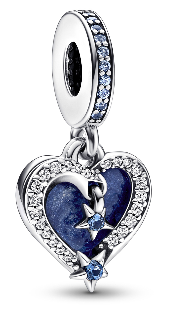 Pandora Moments Celestial Shooting Star Heart charmdangle 792356C01