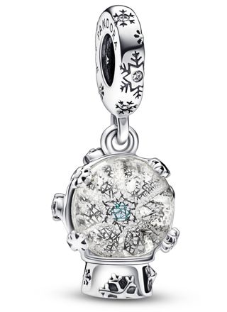 Pandora Moments Snowflake Snowglobe charmdangle 792369C01