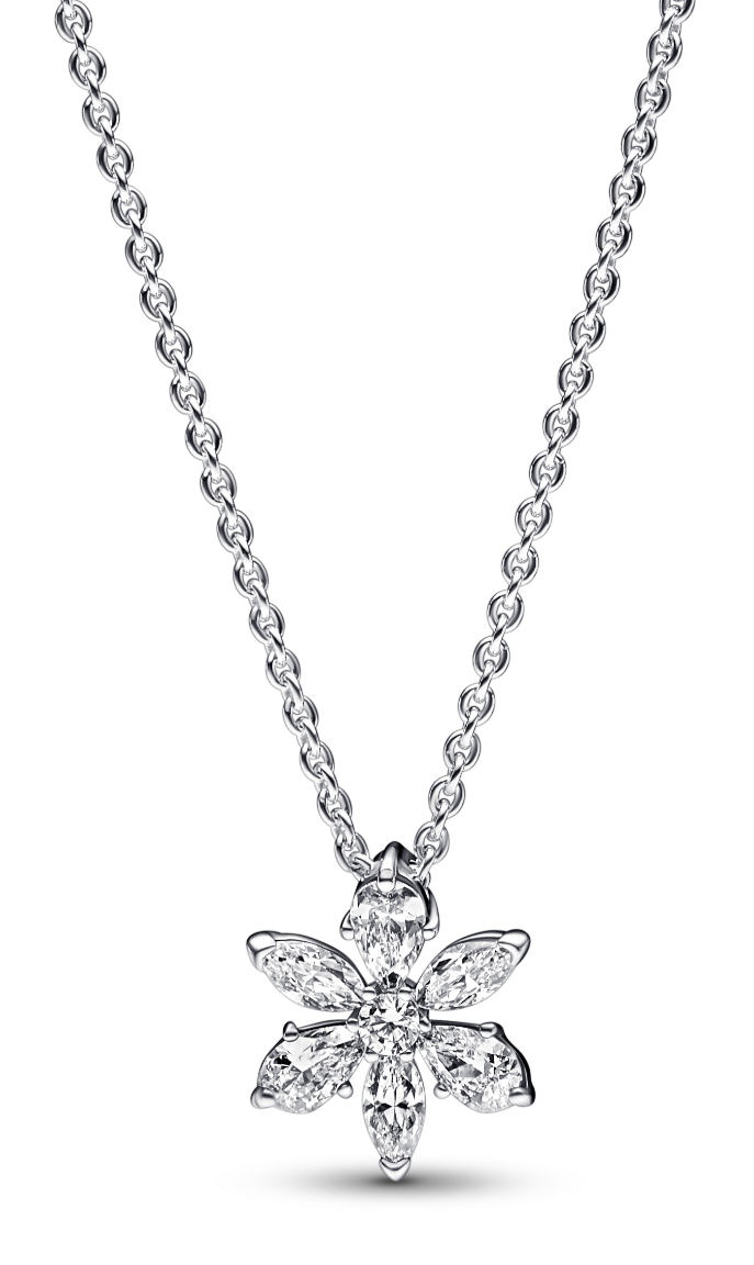 Pandora Timeless Sparkling Herbarium Cluster necklace