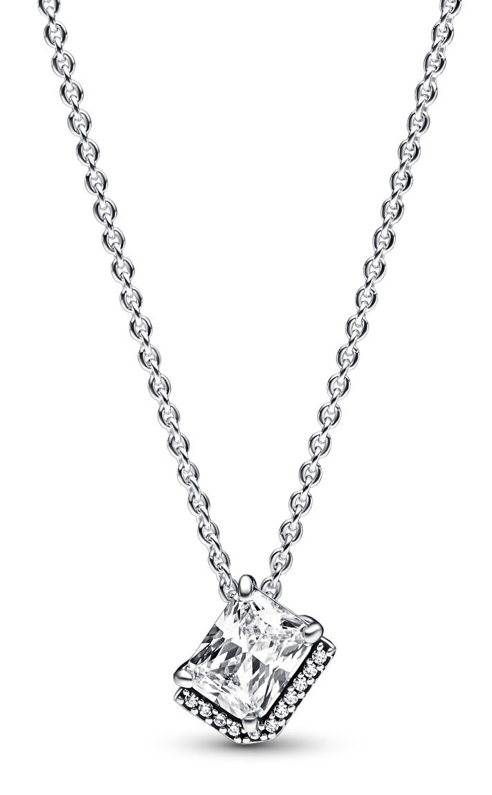 Pandora Timeless Rectangular Sparkling Halo necklace 392388C01-45 
