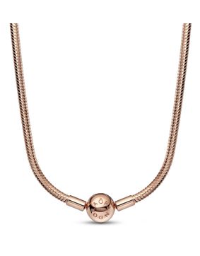 Pandora Moments Snake Chain 14k rose gold-plated necklace 382234C00