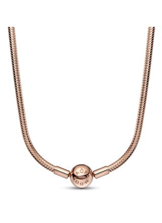 Pandora Moments Snake Chain 14k rose gold-plated necklace 382234C00
