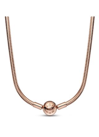 Pandora Moments Snake Chain 14k rose gold-plated necklace 382234C00
