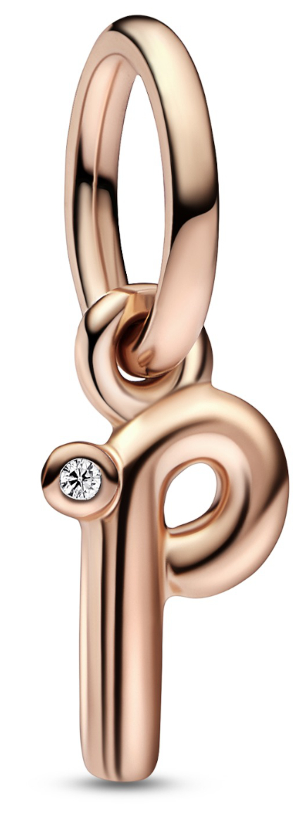 Pandora Moments Letter u Script Alphabet initial jewelry charm