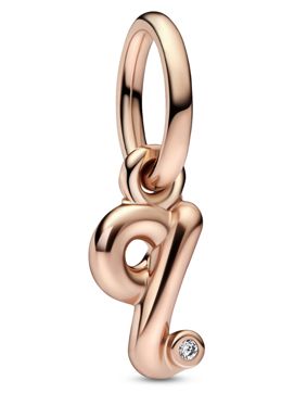 Pandora Moments Letter q Script Alphabet initial jewelry charm 782476C01